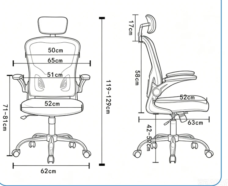 Dimensiones Silla Ejecutiva MB-Flex